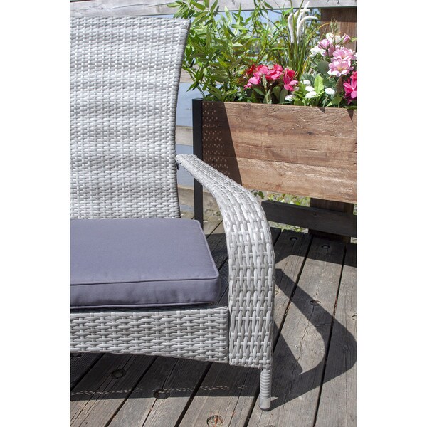 Light grey wicker muskoka chair